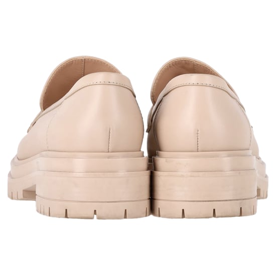 Gianvito Rossi Plateau-Loafer aus nudefarbenem Leder - Image 5