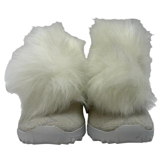 Jimmy Choo Norway Pom Pom Sneakers in Weißem Lurex - Image 2