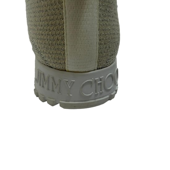 Jimmy Choo Norway Pom Pom Sneakers in Weißem Lurex - Image 5