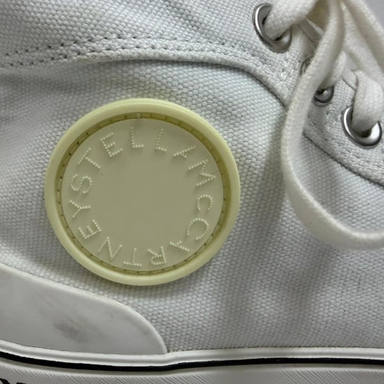 Stella McCartney Logo Accent High-Top-Sneaker aus weißem Canvas - Image 4