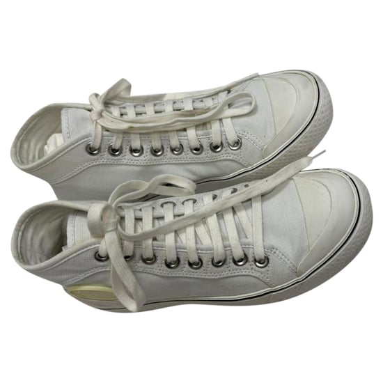 Stella McCartney Logo Accent High-Top-Sneaker aus weißem Canvas - Image 6