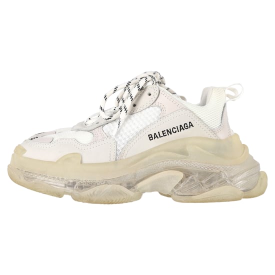 Balenciaga Triple S Clear Sole Sneakers aus weißem Polyester - Image 4