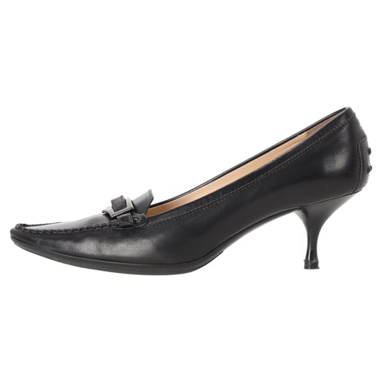Tod's Penny Loafer Pumps mit spitzer Zehenpartie aus schwarzem Leder - Image 2