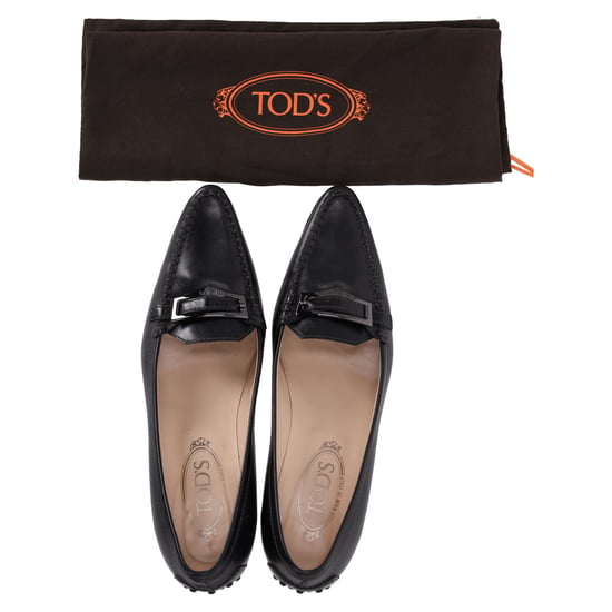 Tod's Penny Loafer Pumps mit spitzer Zehenpartie aus schwarzem Leder - Image 6
