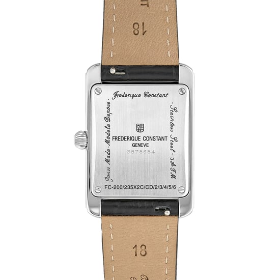 Frédérique Constant Classics Carree Small Seconds Schwarz Damen Armbanduhr FC-235S2C6 - Image 2