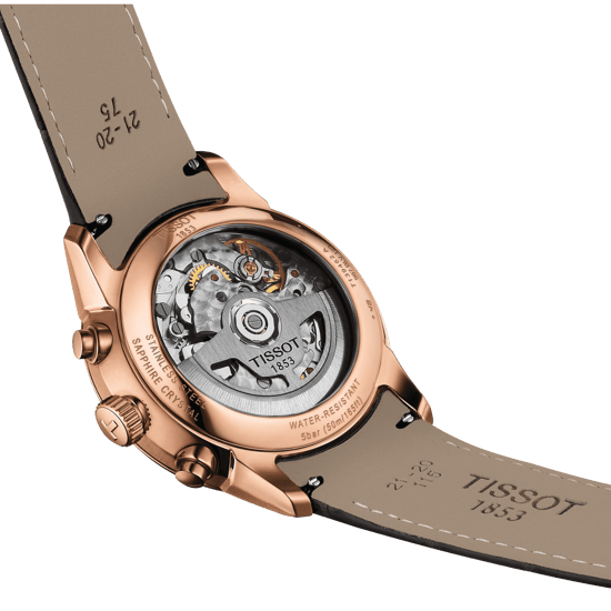 Tissot Chemin Des Tourelles Braun Herren Armbanduhr T1394623629800 - Image 4