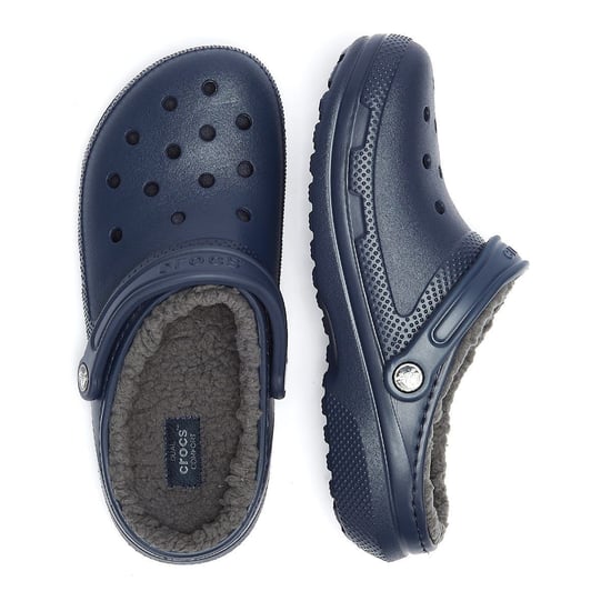Einkaufen Für Klassische Damen-Clogs Mit Futter In Marineblau/Grau - Image 6