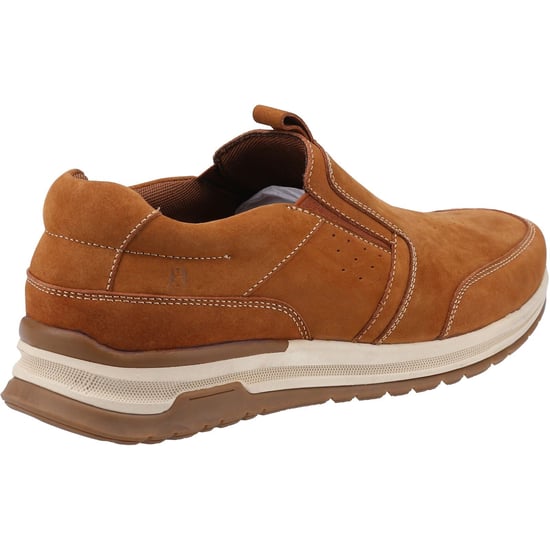 Hush Puppies Cole Leder Herren Slipper In Beige - Image 2