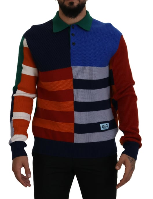 Mehrfarbiger Strickpullover - Image 1