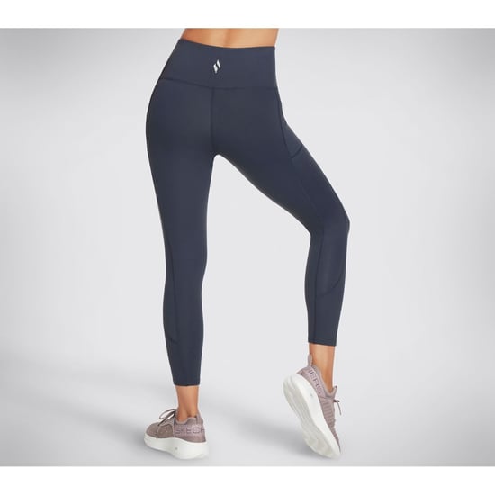 Skechers Performance GOWALK Trage Hohe Taille 7/8 Nylon Damen Blau Sportleggings - Image 3