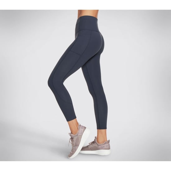 Skechers Performance GOWALK Trage Hohe Taille 7/8 Nylon Damen Blau Sportleggings - Image 4