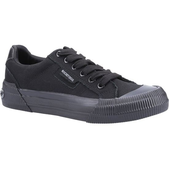 Rocket Dog Cheery Stoff Damen Schwarz Sneakers - Image 1