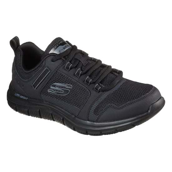 Skechers Track Knockhill Schwarze Ledersneaker Für Herren - Image 1