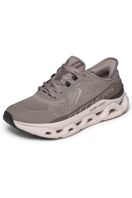 Skechers Slip-Ins Glide Step Altus Mesh Damen Khaki Sneaker - Image 4