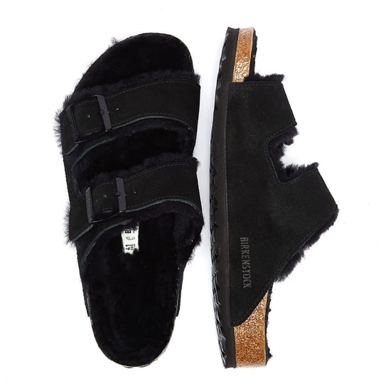 Birkenstock Arizona Pelz Schwarz Sandalen - Image 6