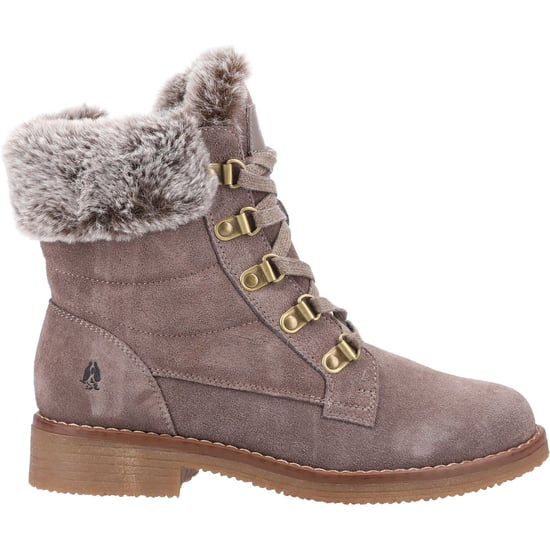 Hush Puppies Florence Leder Damen Stiefel In Taupe - Image 4