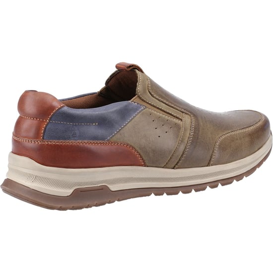 Hush Puppies Cole Leder Loafer Mit Khaki/Marineblauem/Beigem Leder Für Herren. - Image 2