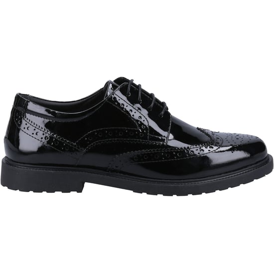 Hush Puppies Verity Leder Damen Lack Schwarze Brogues Schuhe - Image 4