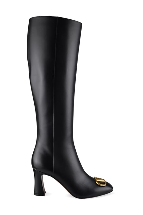 Valentino Garavani Vlogo-Stiefel Schwarz - Image 1