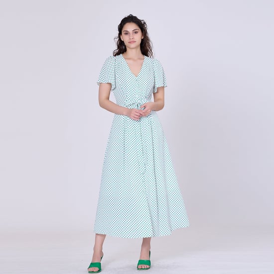 Hemdblusenkleid mit Polka-Dots und ausgestelltem Rock - Image 2