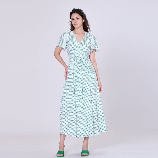 Hemdblusenkleid mit Polka-Dots und ausgestelltem Rock - Image 3