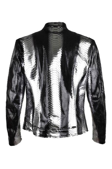 Philipp Plein Lederjacke Silber - Image 2