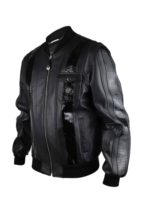 Philipp Plein Lederjacke Schwarz - Image 4
