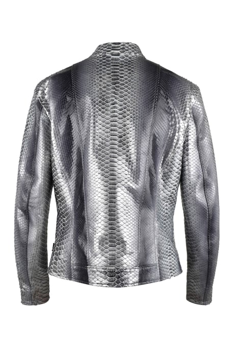Philipp Plein Lederjacke Silber - Image 2