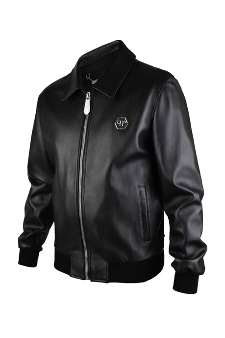 Philipp Plein Lederjacke Schwarz - Image 4