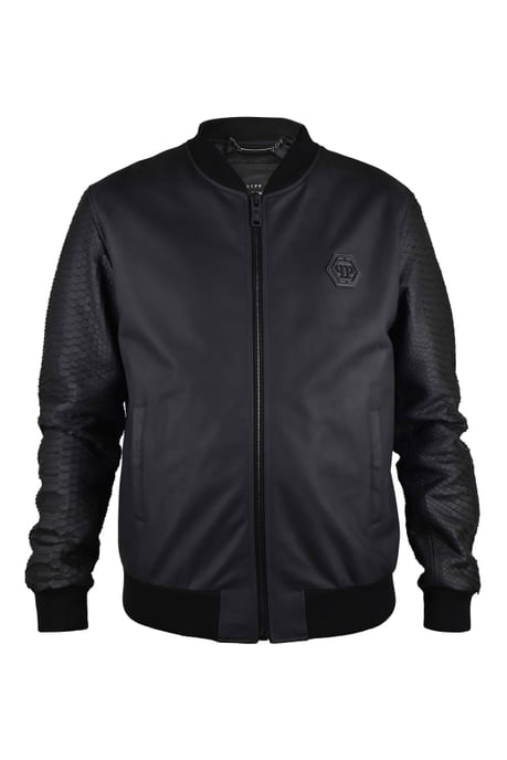 Philipp Plein Lederjacke Schwarz - Image 1