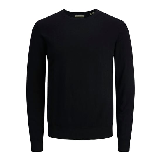 Jack & Jones Pullover Emil Strick Rundhals Schwarz - Image 1
