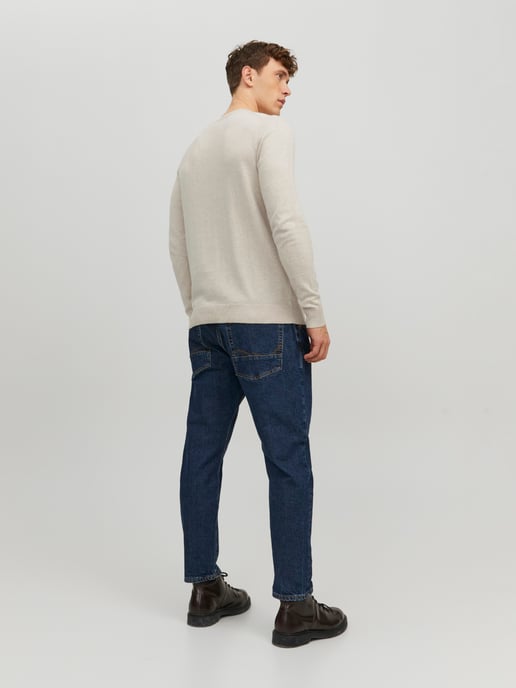 Jack & Jones Pullover Emil Strick Rundhalsbeige - Image 4