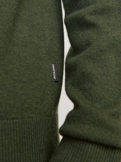 Jack & Jones Pullover Emil Knit Halbzip grün - Image 5