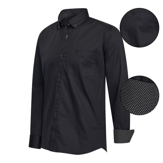 Cappuccino Italia Regular Fit Overhemd Black Schwarz - Image 1