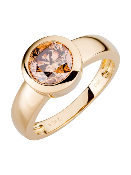 Orolino Ring Gold 750 mit natürlichem leicht braunen Brillant 2,0 ct. - Image 3