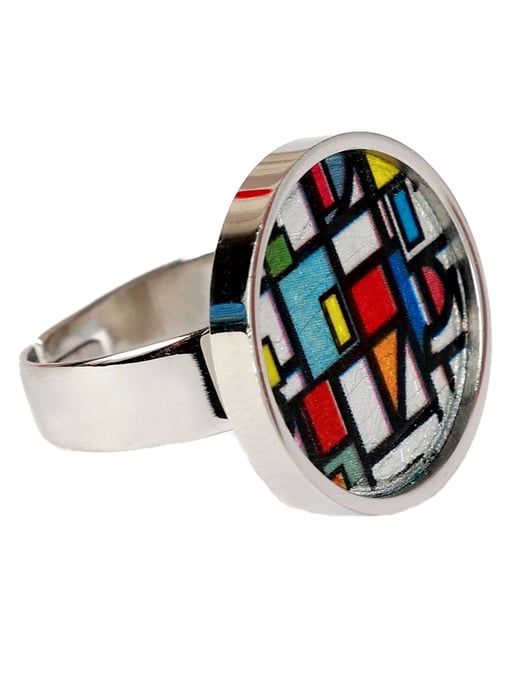 DeMarie Ring Edelstahl mit Silber-/Goldeinlage - Image 1