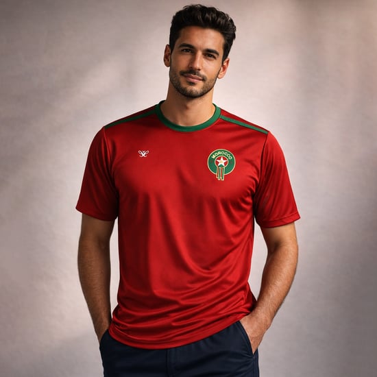 Cappuccino Italia Sportshirts Atlas Leeuwen WK2026 Rot - Image 3
