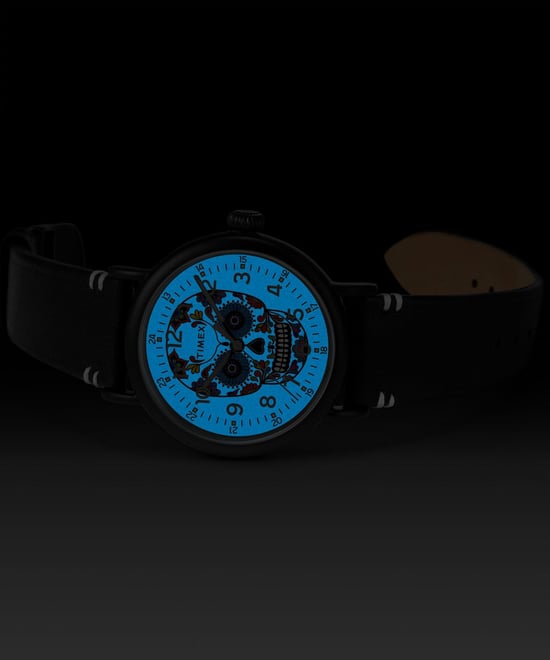 Timex Waterbury Standard Dia De Los Muertos Schwarz Herren Armbanduhr TW2U95200 - Image 4