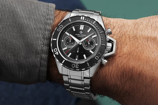 Alpha Sierra Uhr Hurricane Silber - Image 4