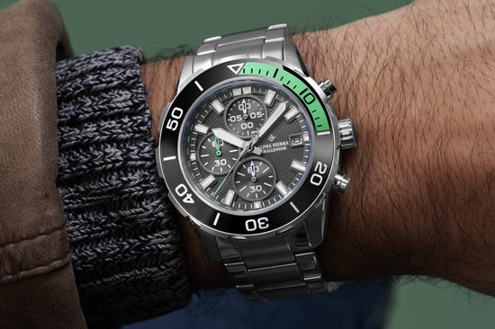 Alpha Sierra Uhr Challenger Silber - Image 5