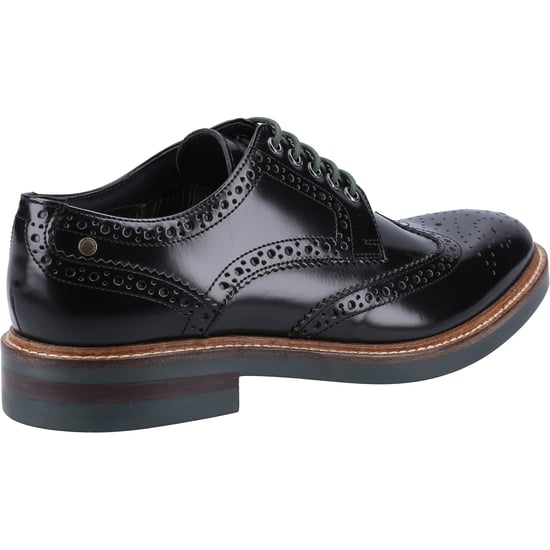 Base London Woburn Excel Herren Brogues Schuhe Schwarz - Image 2