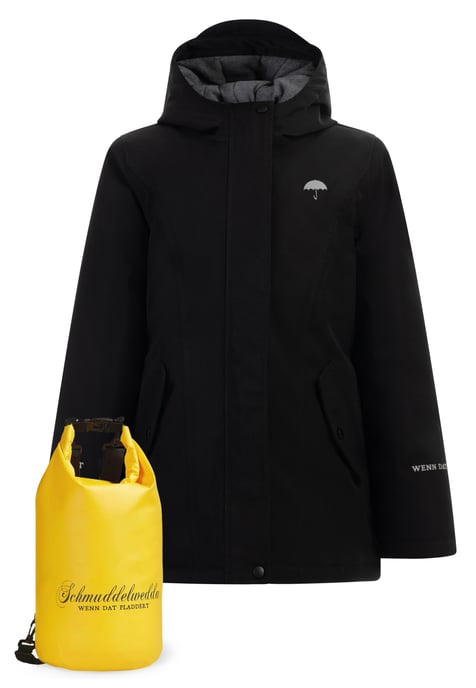 Schmuddelwedda Anorak + Tagesrucksack - SET Mädels schwarz - Image 1