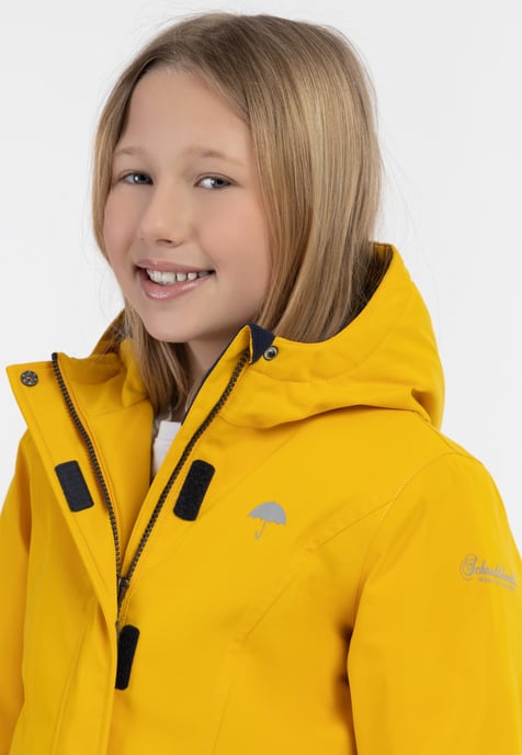 Schmuddelwedda Anorak + Tagesrucksack - SET Mädels dunkelgelb - Image 4