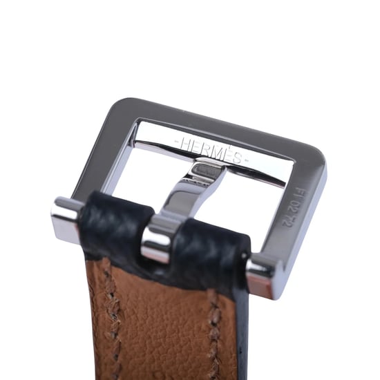 Hermès Pop H Gürtel, 15 mm, schwarzes Epsom-Leder, Palladium-Beschläge - 20er Jahre - Image 3