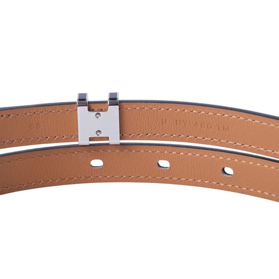 Hermès Pop H Gürtel, 15 mm, schwarzes Epsom-Leder, Palladium-Beschläge - 20er Jahre - Image 4