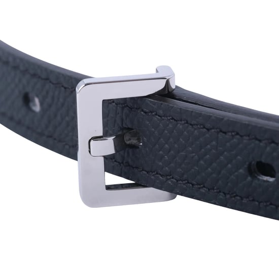 Hermès Pop H Gürtel, 15 mm, schwarzes Epsom-Leder, Palladium-Beschläge - 20er Jahre - Image 5