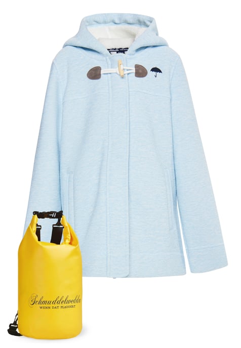 Schmuddelwedda Mantel + Tagesrucksack - SET Mädels Eisblau Melange - Image 1