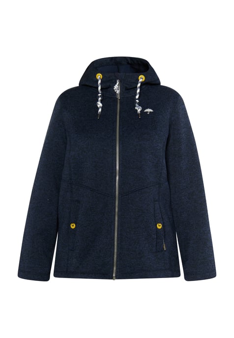 Schmuddelwedda Strickfleecejacke Damen Meeresmelange - Image 1