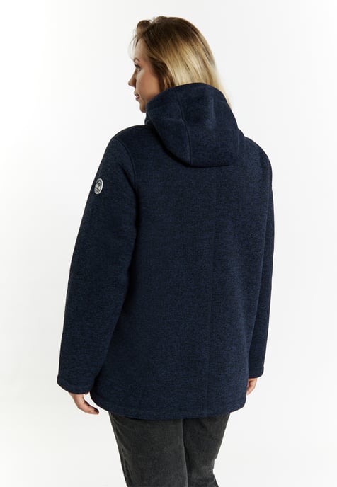 Schmuddelwedda Strickfleecejacke Damen Meeresmelange - Image 5