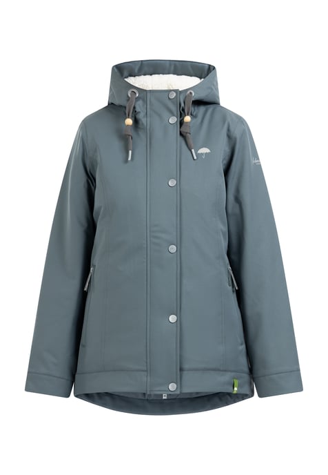 Schmuddelwedda Winterjacke aus recyceltem Polyester Damen blaugrau - Image 1